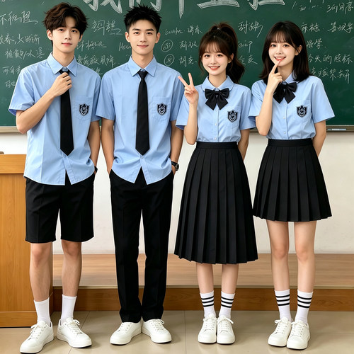初中生大合唱诗歌朗诵集体演出服高中生毕业季班服小学生表演套装