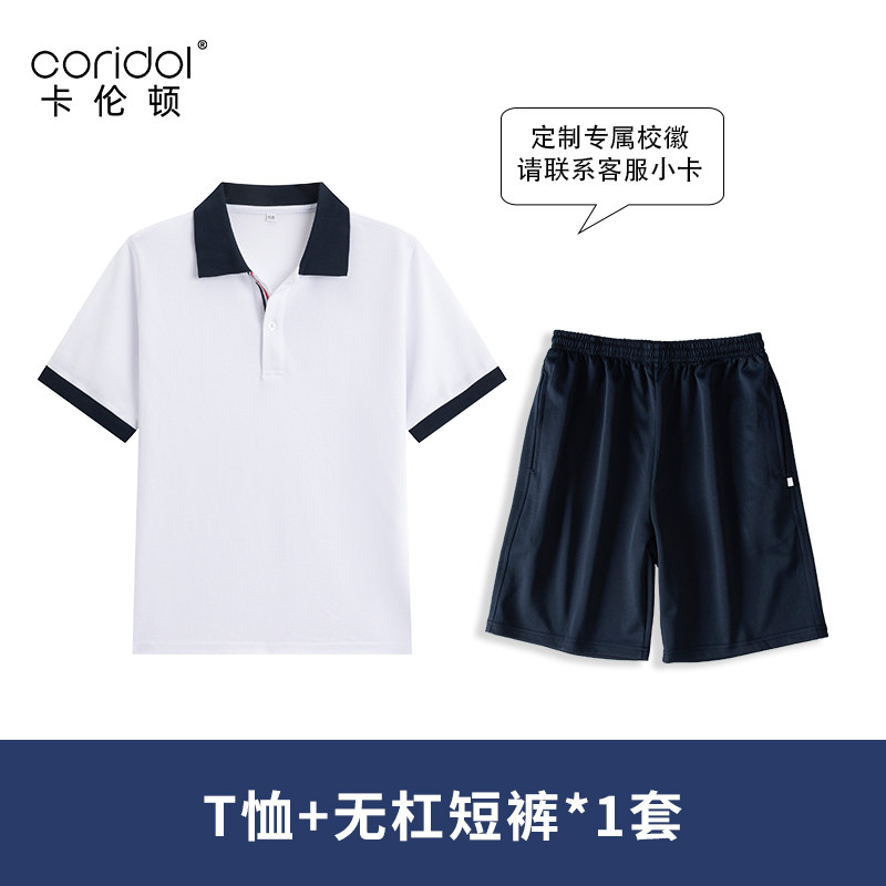 学院风学生校服短袖上衣翻领T恤