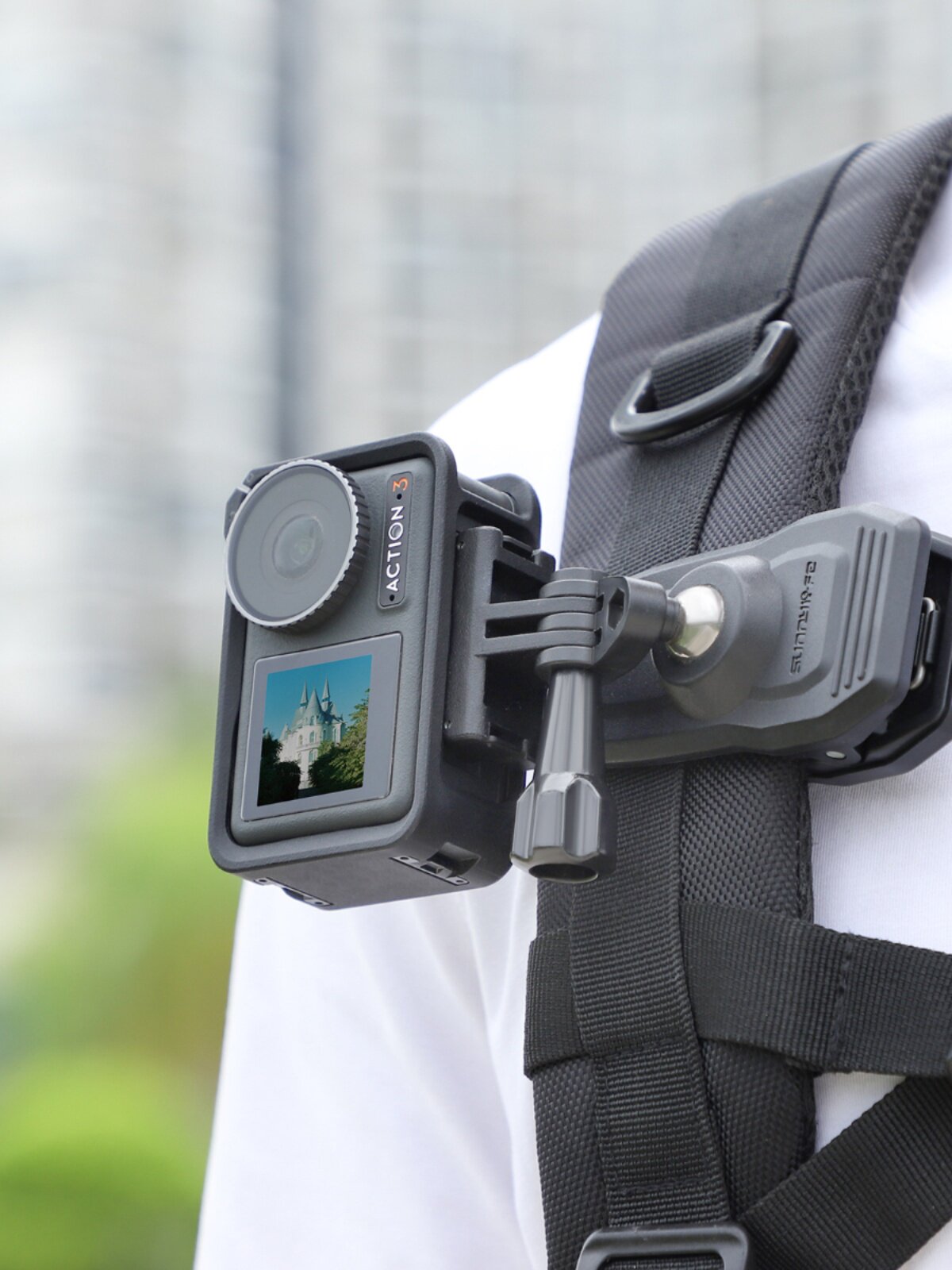 ACTION4 GO3 범용 자석 브래킷 360도 GOPRO12 액션 카메라 배낭 클립