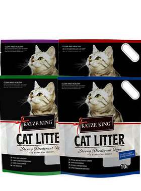 超强结团10L猫砂KATZEKING膨润土