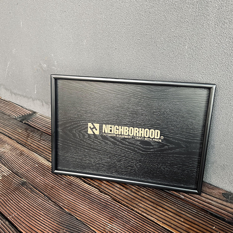 潮牌NBHD日式黑色木制托盘茶盘NEIGHBORHOOD果盘子龙甲龟多肉托盘 餐饮具 餐用托盘 原图主图