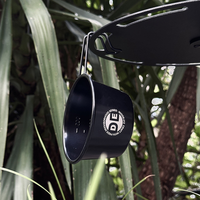 潮牌NBHD黑色304不锈钢登山雪拉杯露营碗餐桌便携黑化户外野营杯