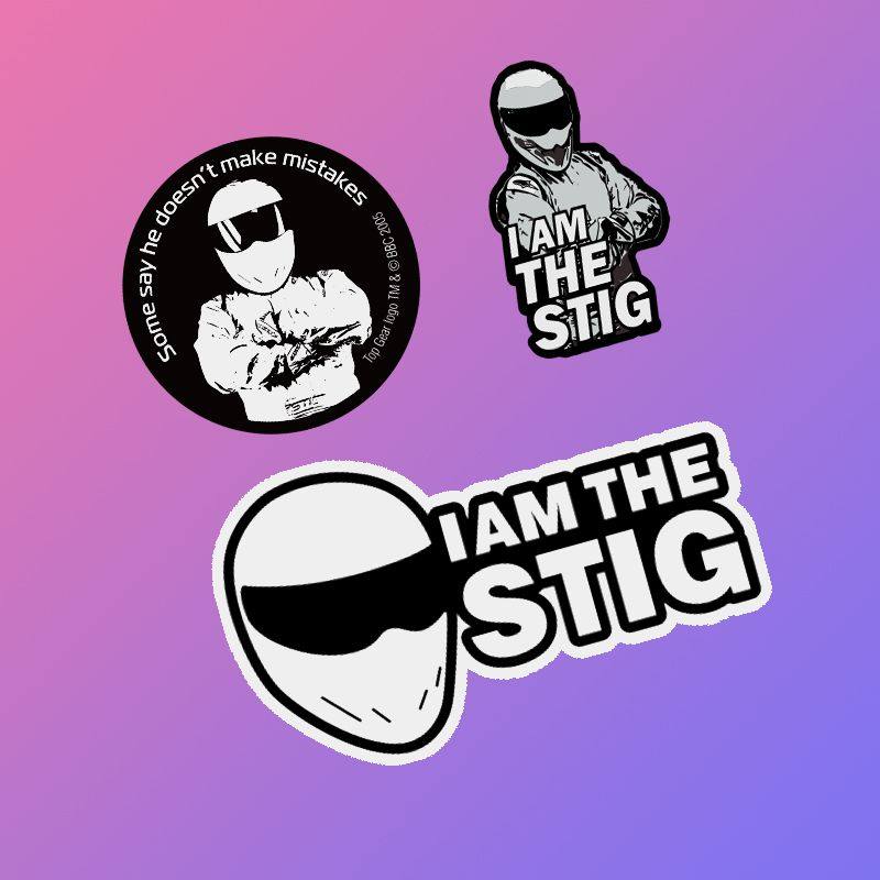 TopGear Stig 试替哥 个性摩托车防水贴纸 汽车划痕遮挡车身贴花