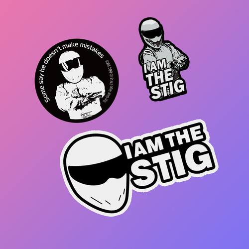 TopGear Stig 试替哥 个性摩托车防水贴纸 汽车划痕遮挡车身贴花