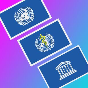 联合国 教科文 世界卫生组织 旗帜贴纸 汽车摩托车身装饰个性贴花