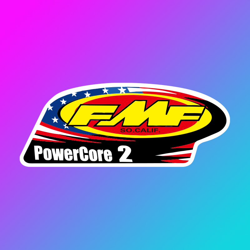 防水反光个性头盔摩托车越野排气管贴纸2Powercore贴花07FMF
