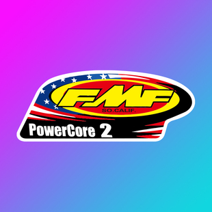 防水反光个性头盔摩托车越野排气管贴纸2Powercore贴花07FMF