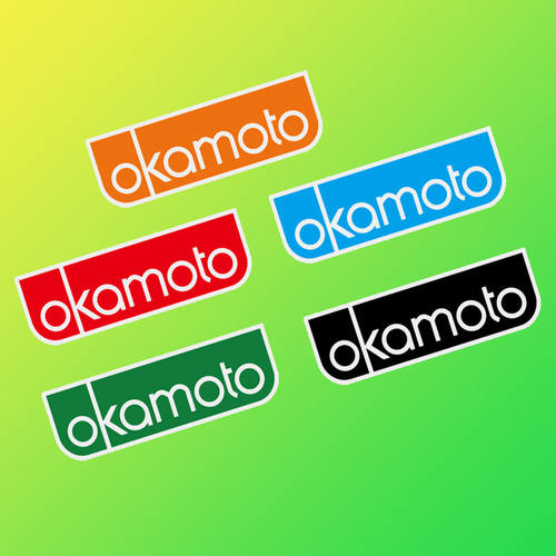 冈本 OKAMOTO 潮贴趣味搞笑贴纸 汽车摩托车电动车贴纸 反光贴花