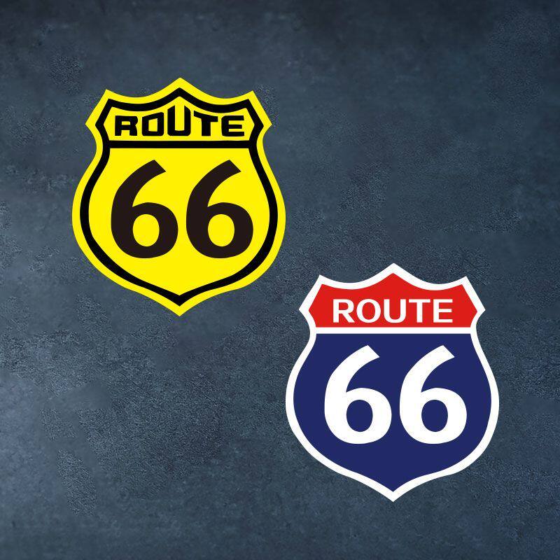 66号公路 哈雷 复古 摩托车车贴 汽车贴纸 划痕贴 防水反光贴花