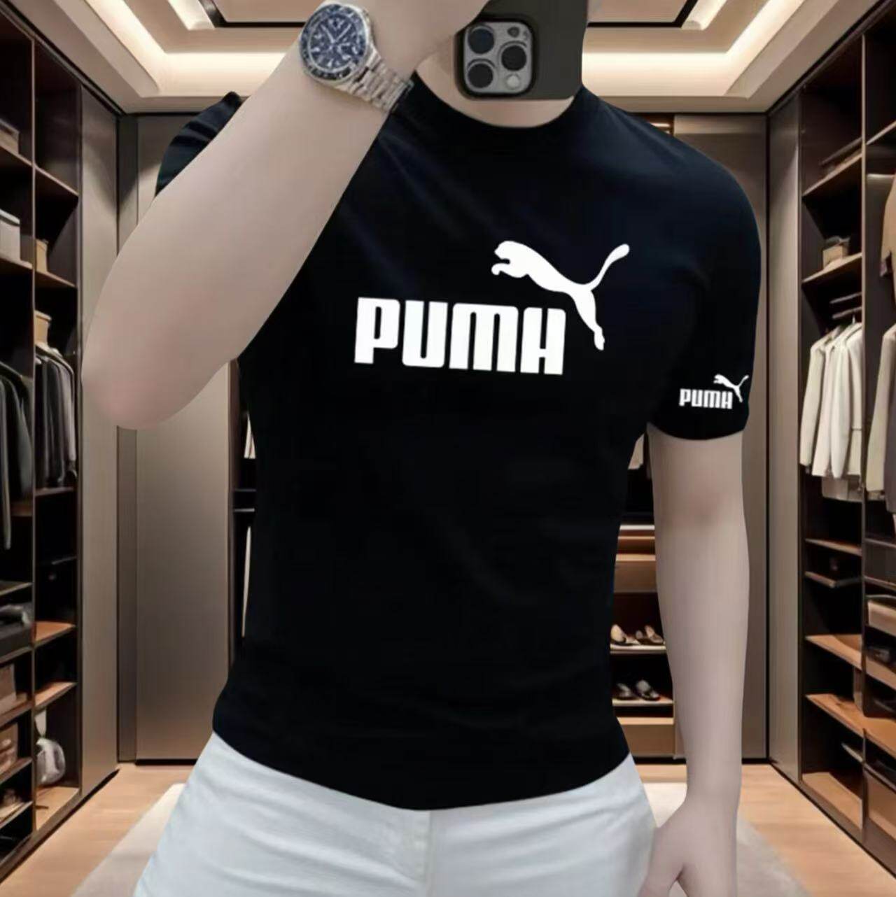 美式潮牌重磅纯棉短袖T恤男士夏季修身休闲上衣潮流百搭半袖上衣