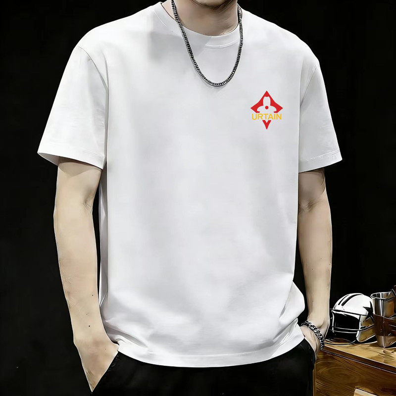 纯棉欧美新款夏季短袖T恤2026休闲圆领潮流百搭男士修身半袖上衣