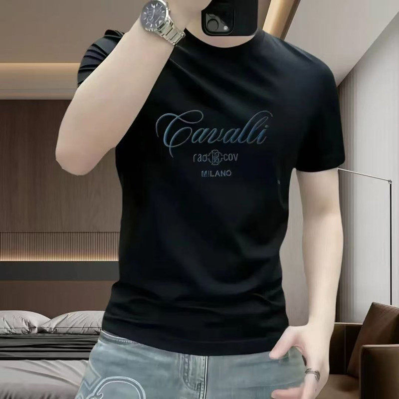 美式痞帅潮流新款重磅短袖T恤男士潮牌百搭圆领青年休闲上衣夏季