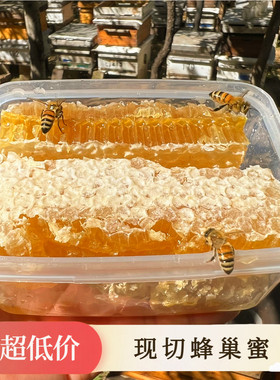 花蜜鲜纯正天然现切蜂巢蜜块