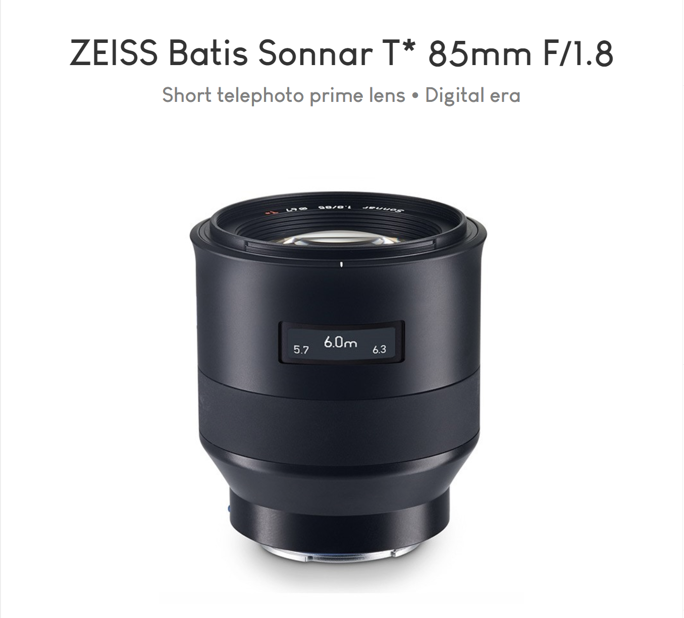 蔡司Batis Sonnar T*85mm F/1.8遮光罩方形遮光罩-封面