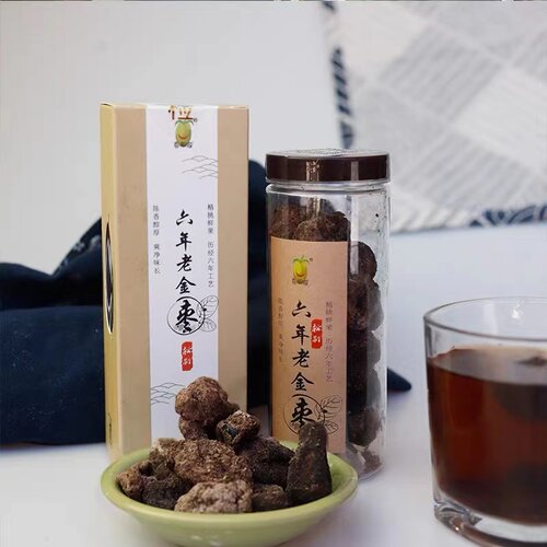 陈年老金枣100g漳州特产陈年金桔干云霄特产蜜饯零食罐装盐金枣