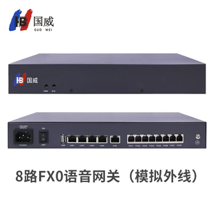 国威HB100分机IAD语音网关8FXO口 8路16路32路48路72路96路FXS