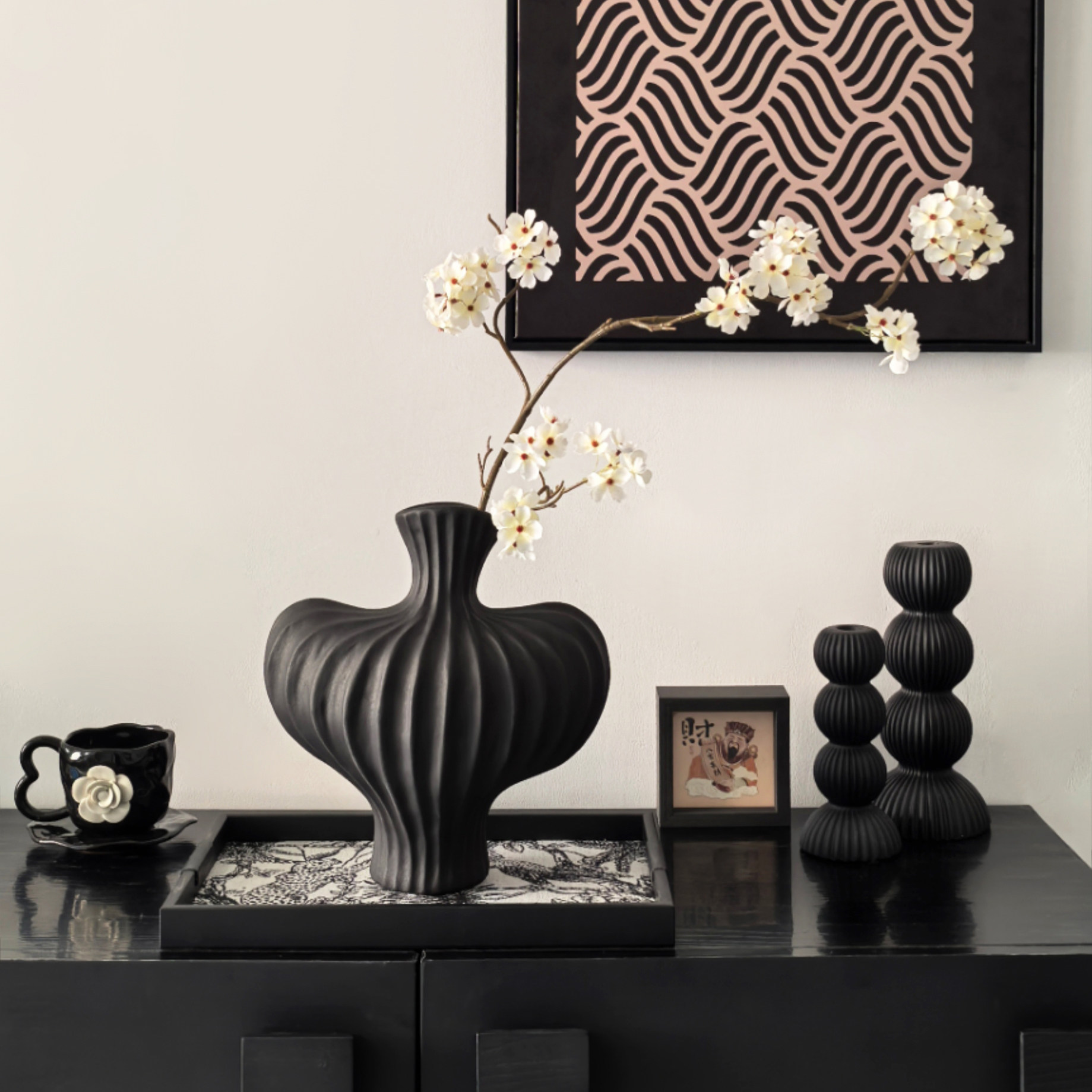 态生活中式复古风陶瓷花瓶客厅高颜值花器玄关客厅餐桌装饰小摆件,家居饰品,桌面摆件,淘宝优惠券,粉丝福利购,淘宝优惠卷