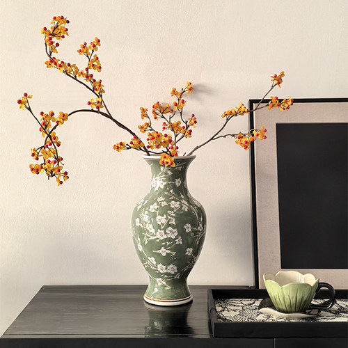 态生活国风青花瓷花瓶高级感客厅民宿景德镇插花器家居装饰摆件