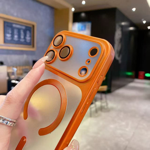 磨砂磁吸适用iPhone17Promax新款手机壳苹果16透明哑光15精孔软壳
