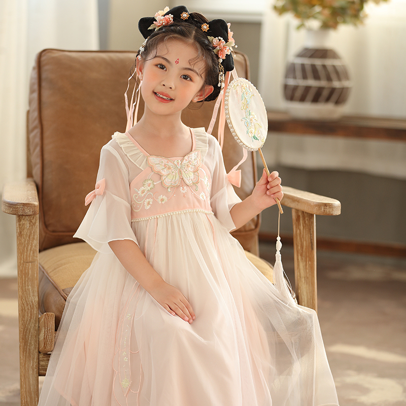 儿童女装一米二100四五六110七八岁小孩女裙子公主汉服连衣夏裙
