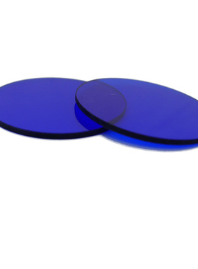 QB5 光学滤波片 蓝色滤光片 蓝色透明玻璃 蓝光平片 φ40.5*2mm