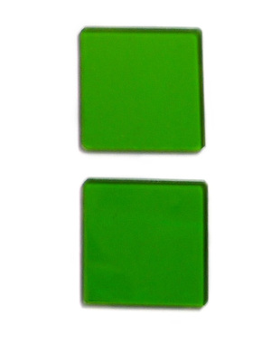 DTB560带通滤光片560nm左右通过滤镜绿色玻璃吸收型25*25*2mm