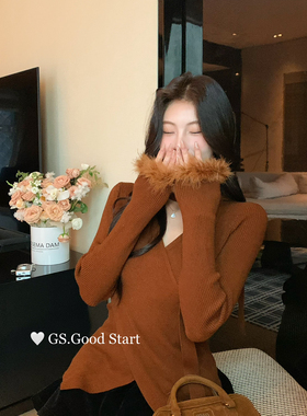 GS.GOOD START-腰精入股不亏秋冬气质纯欲毛袖显瘦针织小衫G7671