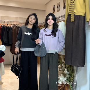 休闲裤 OCT 必带鹿皮绒阔腿裤 秋冬上新Oct.爆版 33383 U.NI