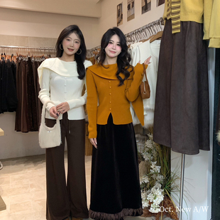 30085 冬上新小女人假两件气质针织衫 OCT U.NI