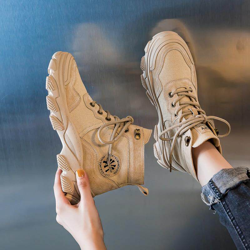 夏季小个子高帮帆布马丁靴女款2025新款夏款秋冬英伦风短靴户外靴,女鞋,马丁靴,淘宝优惠券,粉丝福利购,淘宝优惠卷