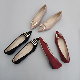 FEDERICA DI DONATO女浅口单鞋真皮软皮舒适时尚百搭尖头平底女鞋