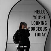 hello 饰 lookinggorgeous贴纸现代简约ins英文字母贴纸镜子墙面装