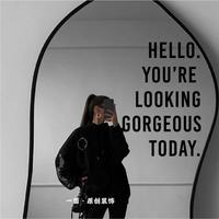 hello lookinggorgeous貼紙現(xiàn)代簡約ins英文字母貼紙鏡子墻面裝飾