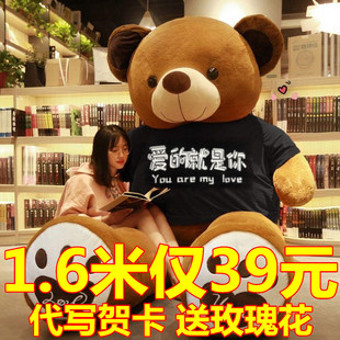 特大号熊猫毛绒玩具泰迪熊可爱女孩抱抱熊公仔大号狗熊玩偶布娃娃