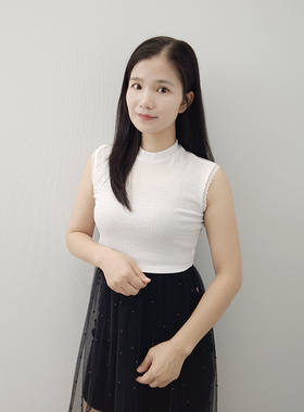 夏季新款女装波纹半截无袖假领