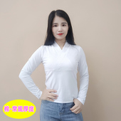 Y911新款 假领子汉服复古内衬长袖 女义领衣领纯棉交叉Y领内搭交领