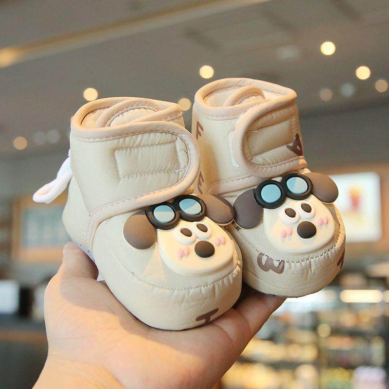 婴儿棉鞋秋冬加绒卡通公仔宝宝雪地靴保暖厚软底学步鞋0-1岁走路,童鞋/婴儿鞋/亲子鞋,婴儿步前鞋/袜鞋,淘宝优惠券,粉丝福利购,淘宝优惠卷