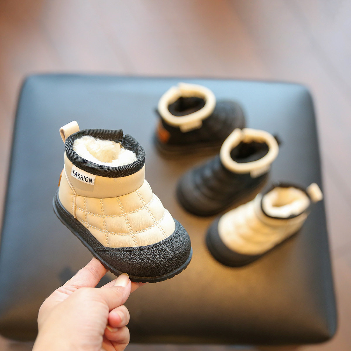 女宝加绒棉靴2026年冬季新款保暖鞋靴子男童短靴宝宝软底学步鞋子,童鞋/婴儿鞋/亲子鞋,婴儿步前鞋/袜鞋,淘宝优惠券,粉丝福利购,淘宝优惠卷