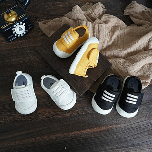 【15--25码】春秋季透气软底网布鞋男女小童防滑防踢学步鞋帆布鞋