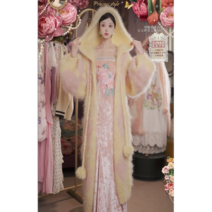 1025直播170进口超幼 羊毛外套宫廷吊带裙3件套 绽放牡丹