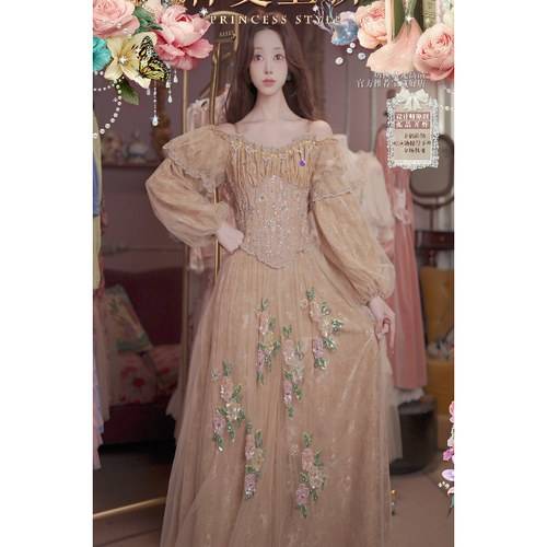 0805直播197《洛可可早秋至臻·鎏金玫瑰》裙 腰带 80-120