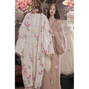 1210直播275彩蛋双12抢先购米金白水晶刺绣外套裙子两件套80 120