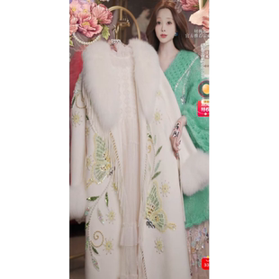 1212直播285高端双12狂欢新品 120 温柔白繁花颂歌裙子2件套80