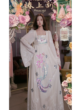 0412直播128洛可可至臻·美人鱼·vintage重工刺绣公主袖连衣裙