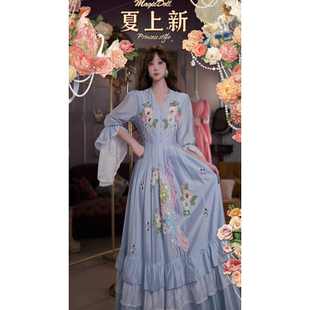 0601直播106洛可可夏日·糖霜人鱼·重工刺绣减龄连衣裙