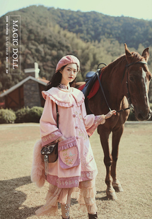 魔法大布娃娃12.12新品复古貂绒彼得潘少女心唯美静谧大衣