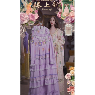 0326直播129洛可可至臻·秘境芭蕾·刺绣艺术显瘦公主袖美裙3件套