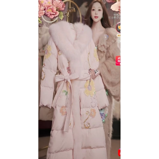 1211直播257高端双12抢先购奈莫粉刺绣鹅绒服80 120