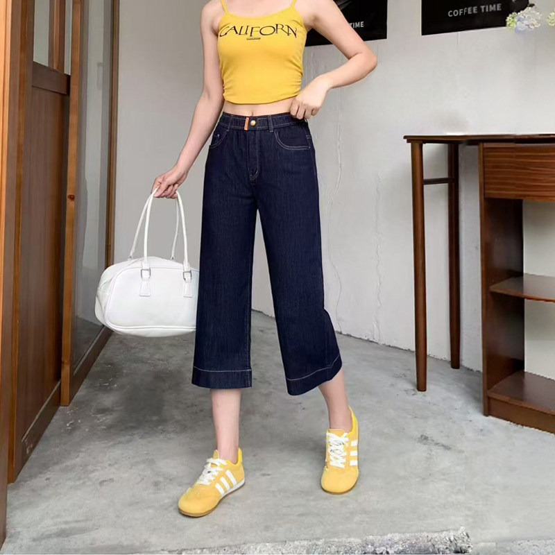 宽松直筒牛仔裤女八分裤超薄2026图片