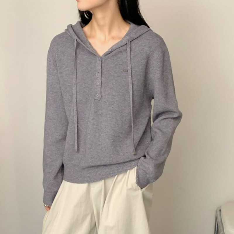 纯色气质小香风针织衫女秋冬